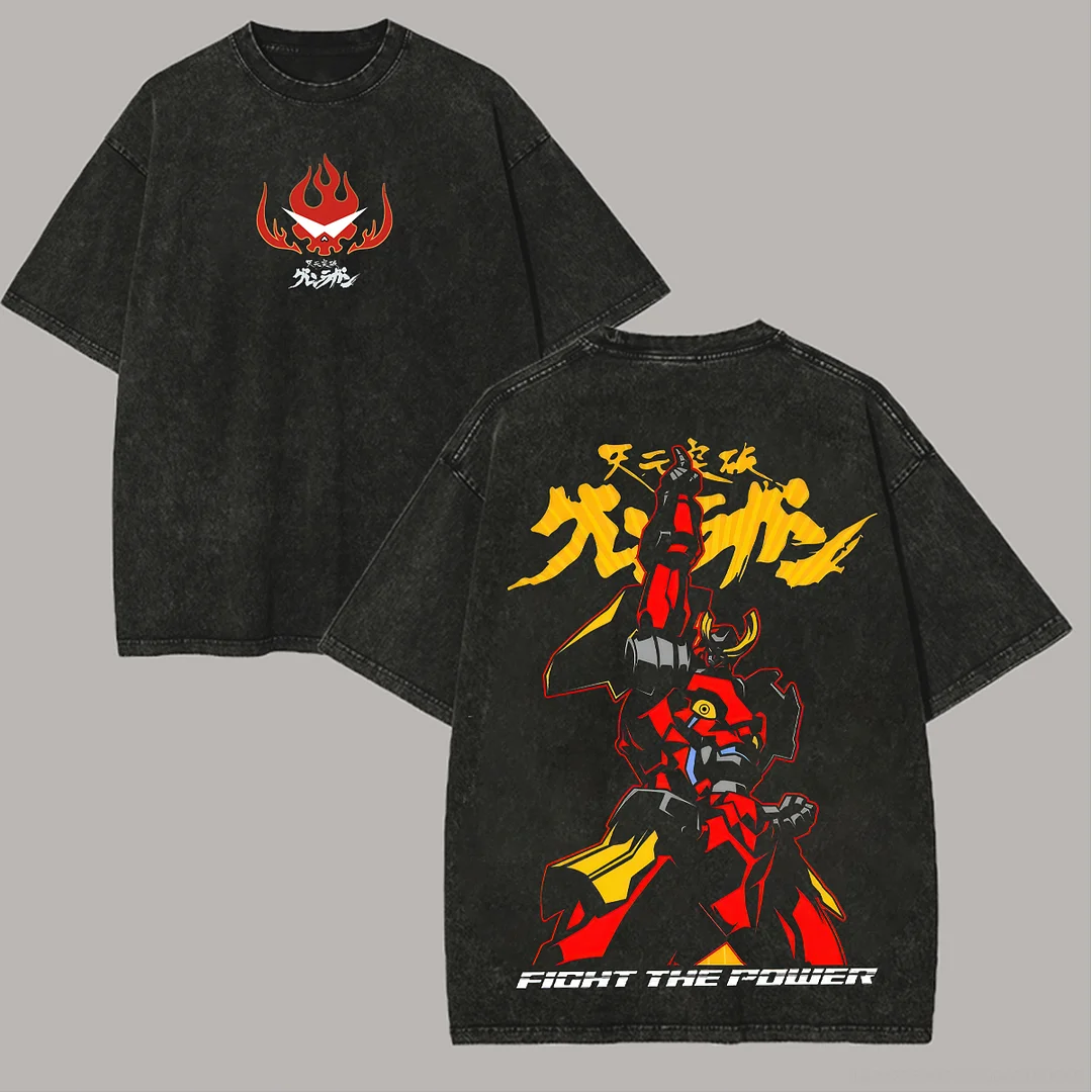 Fight The Power Printed Unisex Washed T-Shirt