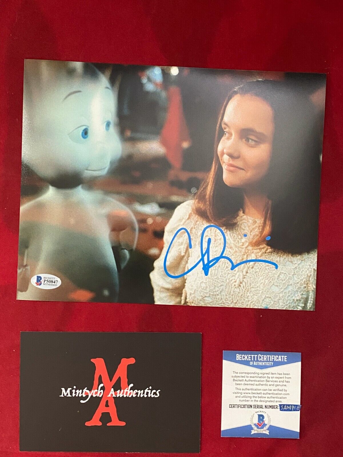 CHRISTINA RICCI AUTOGRAPHED SIGNED 8x10 Photo Poster painting! CASPER! BECKETT COA! KAT!