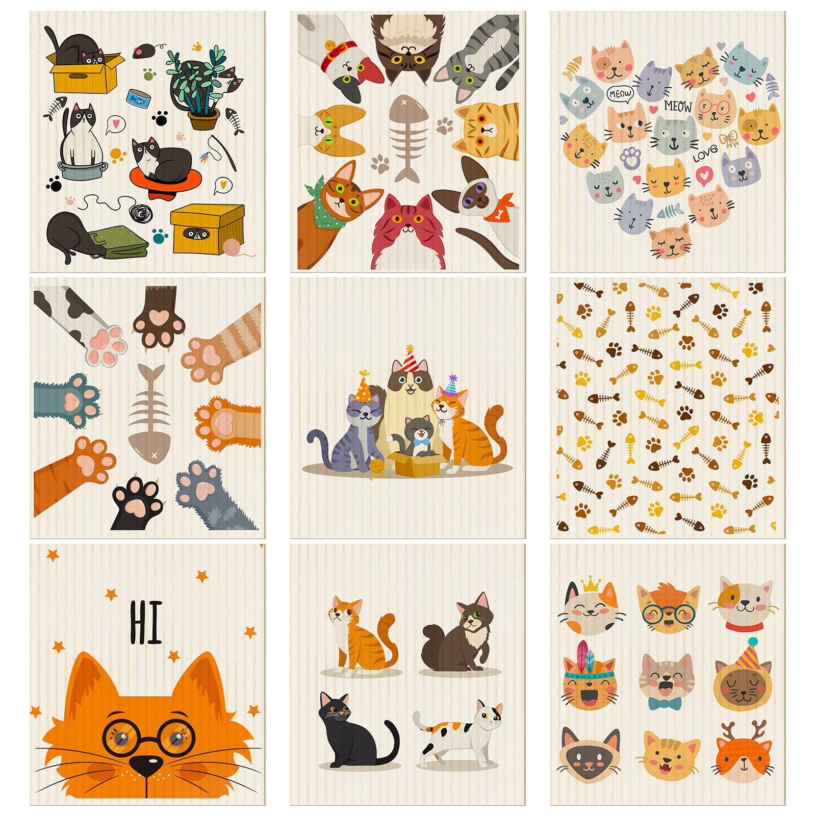 

cat Swedish Kitchen Dishcloths, 501 Original