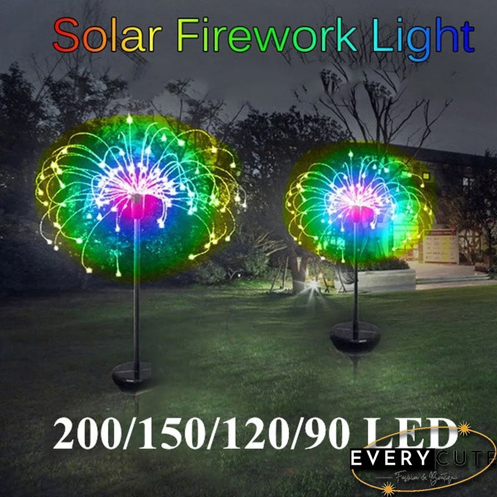 Newest Upgrade Solar Garden Decorative Lights Outdoor Solar Powered 40Copper Wires String Landscape Light Diy Flowers Fireworks Trees for Walkway Patio Lawn Backyard,christmas Party Decor