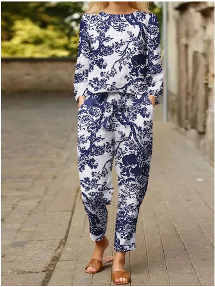 Printed Two-Piece Suit Suit for Women