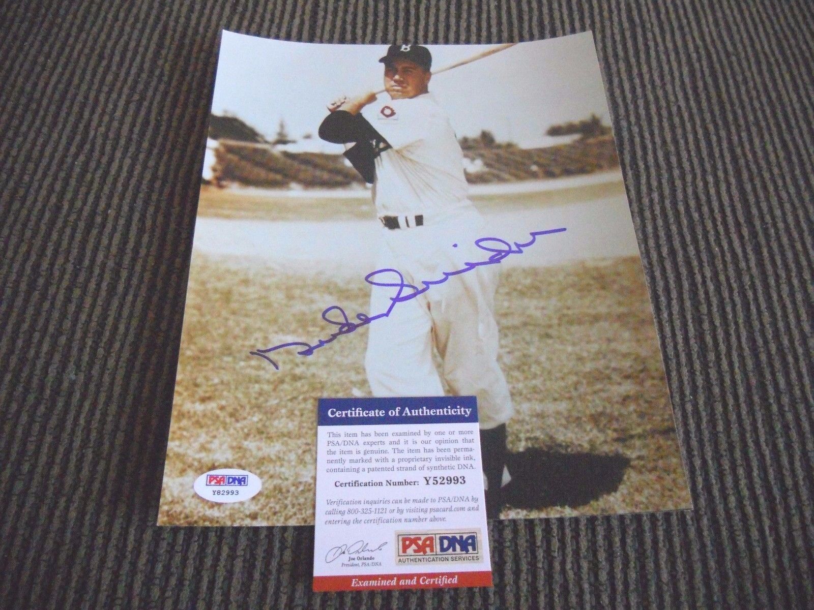 Duke Snider Dodgers Baseball HOF Signed Autographed 8x10 Photo Poster painting PSA Certified