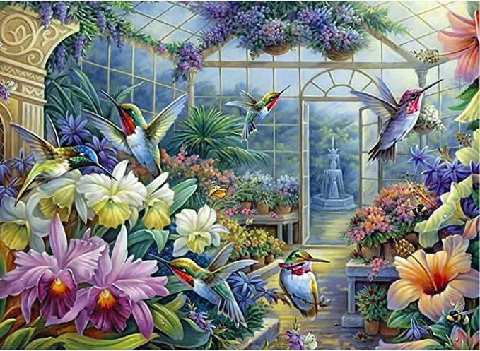 Garden Bird - Customized AB Drill Diamond Painting gbfke
