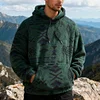💥 2025 Hot Sale! Men's Fall Winter Geo Pattern Drawstring Hoodie Graphic Sherpa Hoodie Mens Sherpa Hoodie Brown Sherpa Hoodie Sherpa Hoodie Men Boho Outdoor Music Festival, Boyfriend/Husband Gift, Anniversary Gift