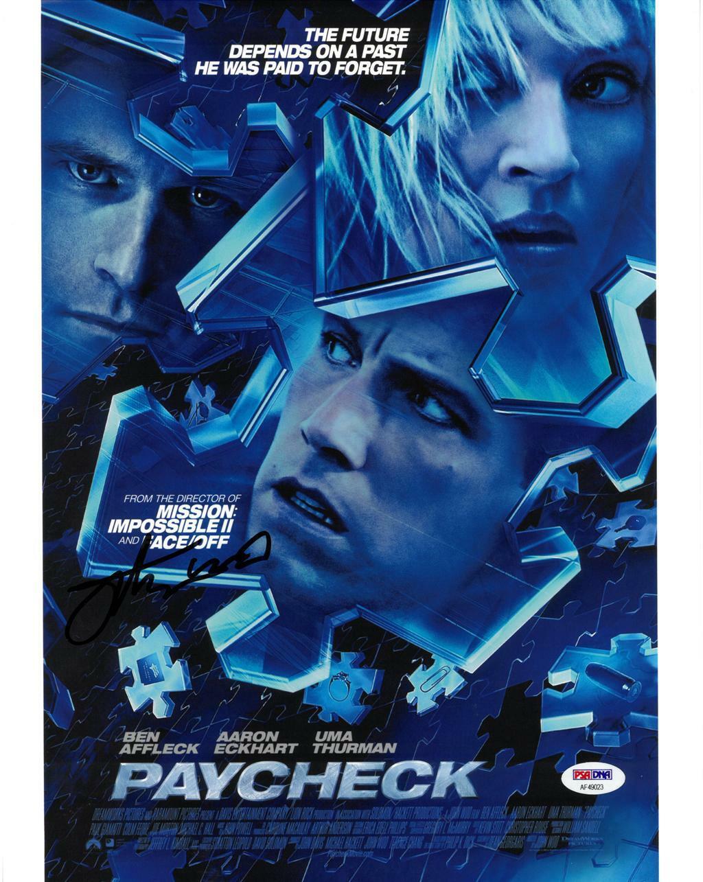 John Woo Signed Paycheck Authentic Autographed 11x14 Photo Poster painting PSA/DNA #AF49023