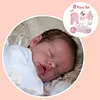 [Heartbeat Doll]17'' Handmade Real Lifelike Heida Sleeping Reborn Baby Doll Girl with Hand-rooted Black Hair - RBBI-Myrebornbabydoll&reg; Myrebornbabydoll&reg;
