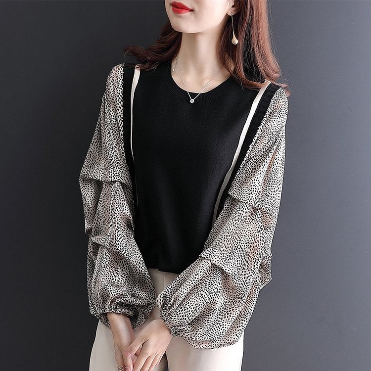 Black Paneled Long Sleeve Shirts & Tops