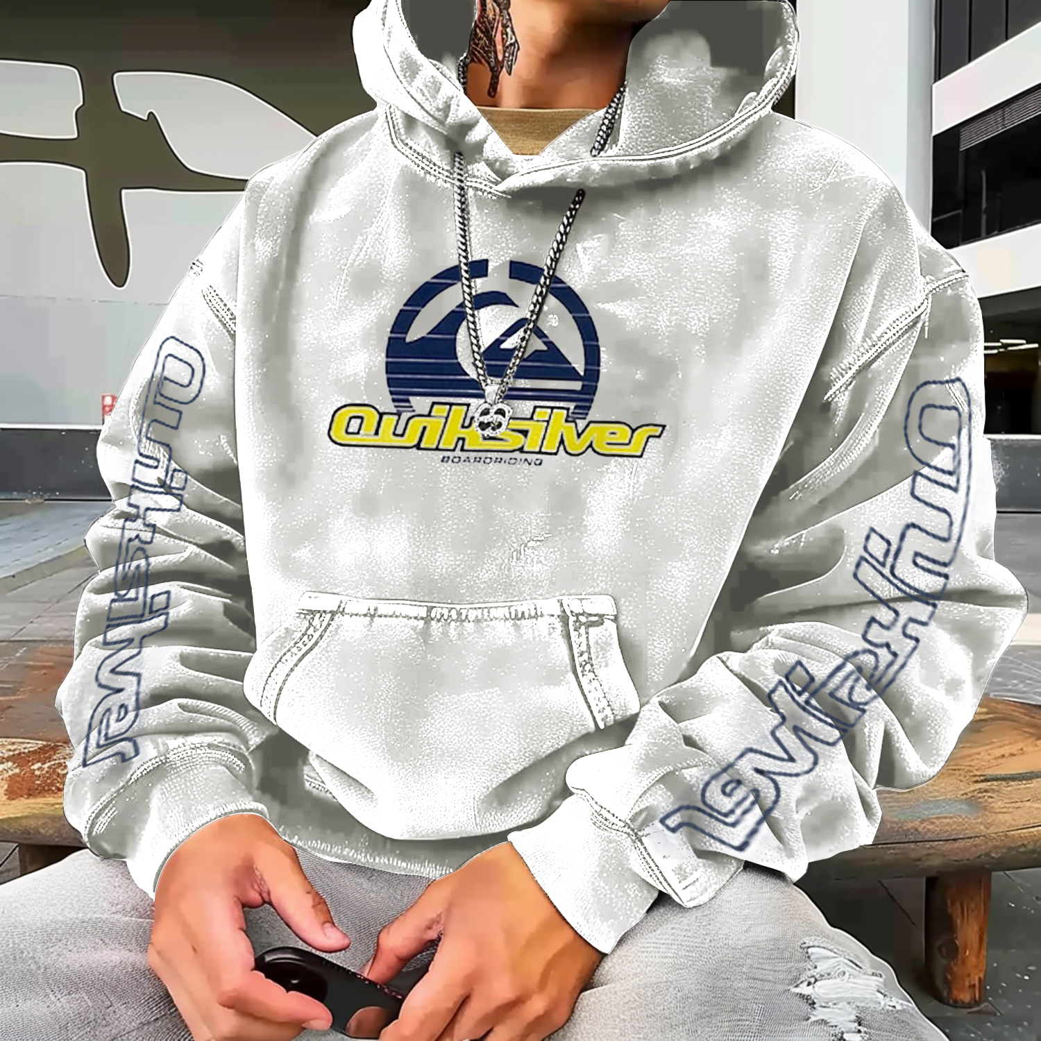 Vacation Vintage Letter Print Hoodie