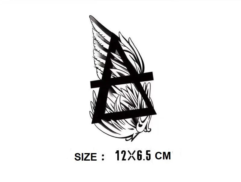 1PC Angel Wing Fashion Neck Fake Tattoo Stickers For Men Water Transfer Temporary Tattos Body Arm Art Flash Tatoos