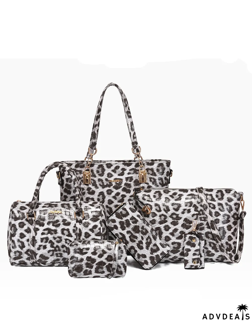 Fashionable crocodile pattern six-piece bag retro portable pillow bag one-shoulder Messenger large-capacity women's bag