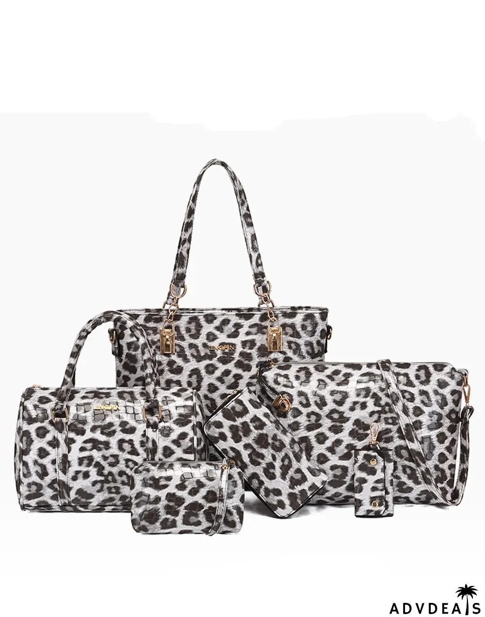 Fashionable crocodile pattern six-piece bag retro portable pillow bag one-shoulder Messenger large-capacity women's bag