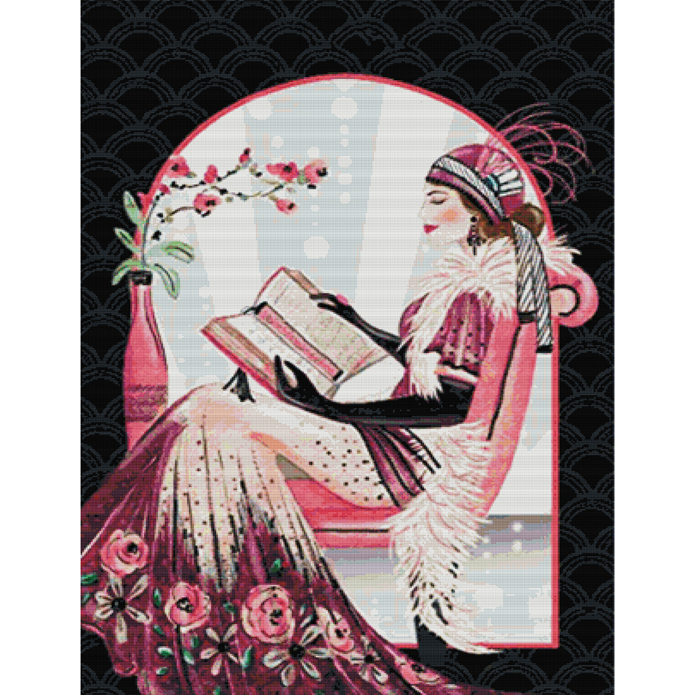 

Elegant Lady - 11CT Stamped Cross Stitch - 30*40CM, 501 Original
