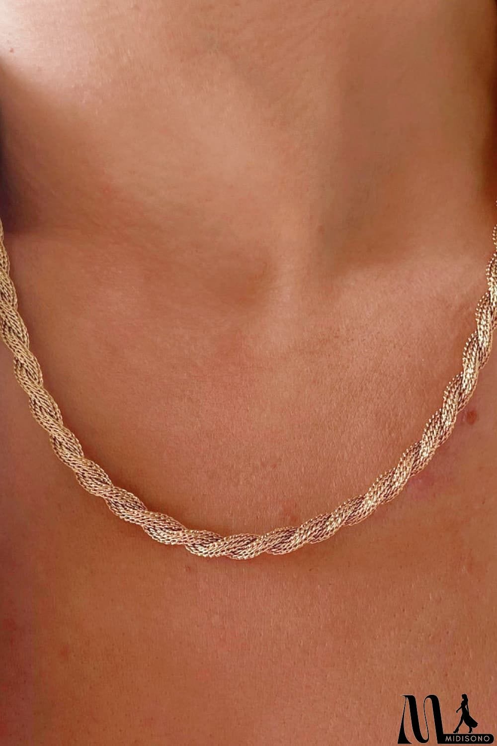 MidiSono - Twisted Stainless Steel Necklace