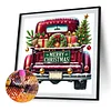 (40*40cm)Christmas Car - Full Round Drill Diamond Painting