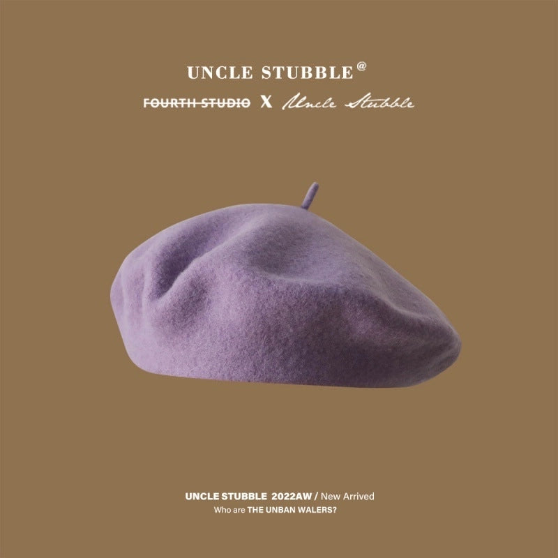 Running Size/Color Wool Beret Girls Winter Belle Cap Japanese Style Literary Retro Painter Hat