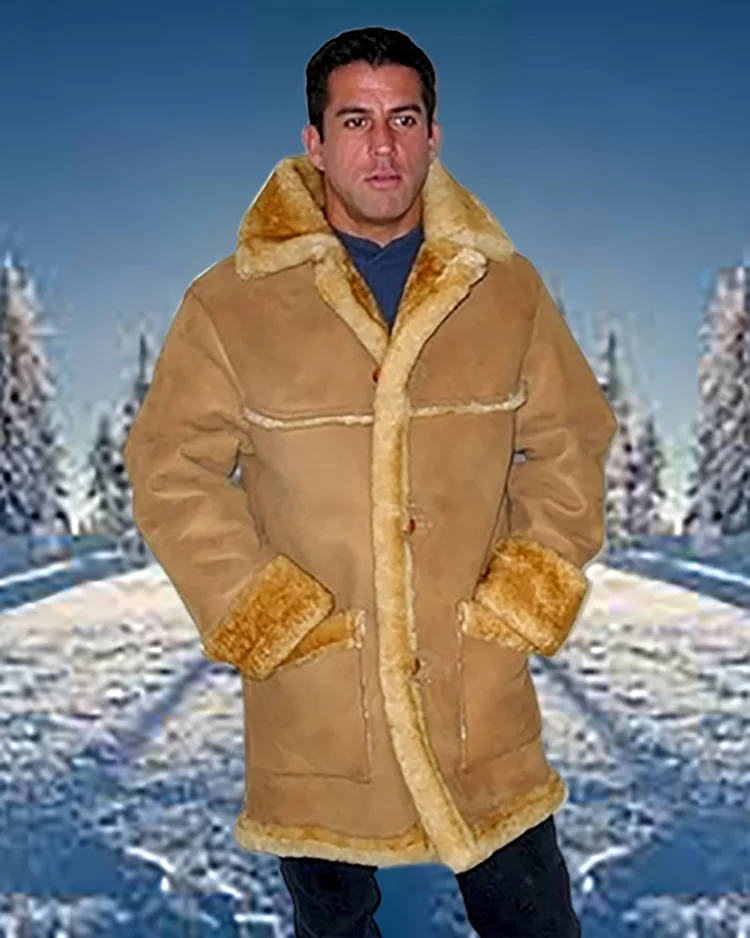 Men's Fur Lapel Warm Coat VangoghDress