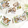 8Pcs DIY Bear Fairy Diamond Painting Greeting Cards