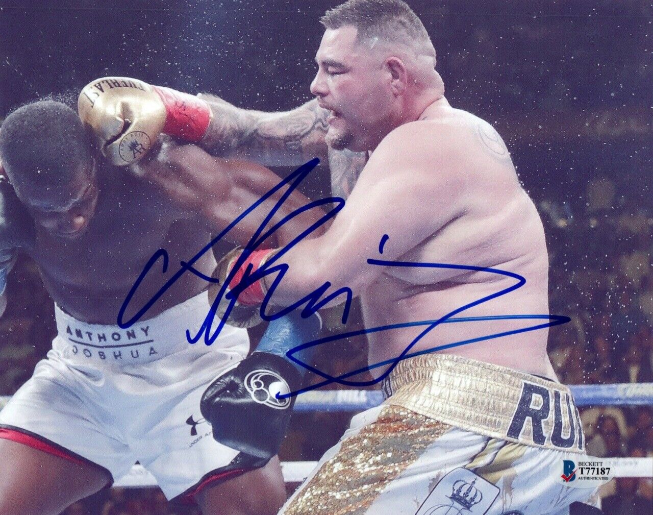 Andy Ruiz Signed Autographed 8x10 Photo Poster painting Mexico Boxing Champion Beckett BAS COA