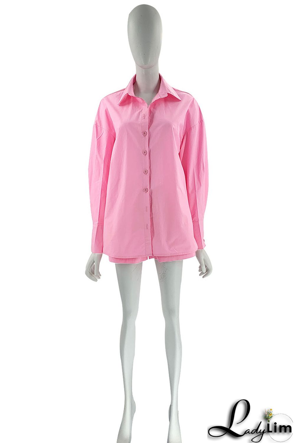 Orange Casual Solid Patchwork Buckle Turndown Collar Long Sleeve Two Pieces