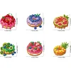 6Pcs Acrylic Special Shape Fruit Donut Diamond Painting Fridge Magnets