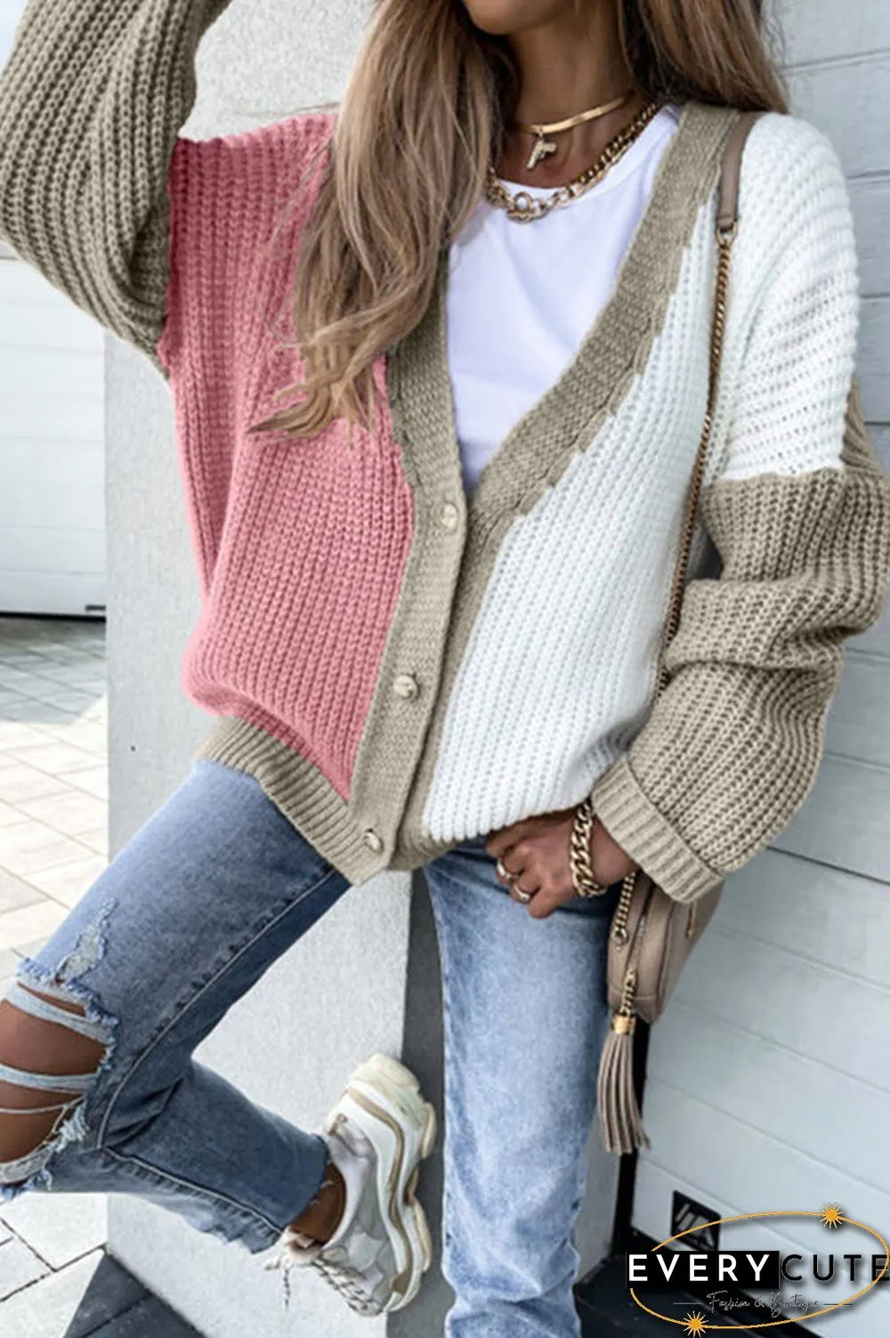 Block It Out Button Cardigan