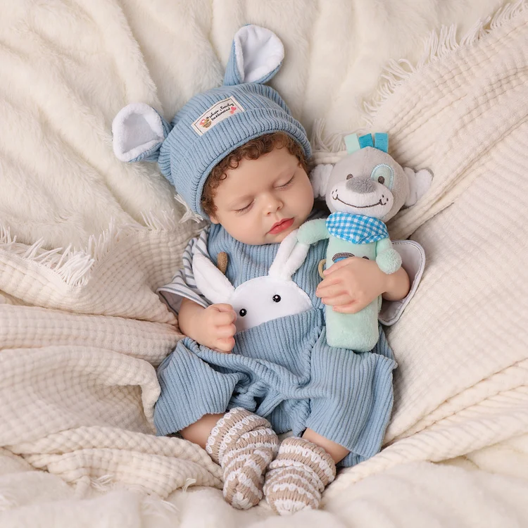 Babeside Lucy 16'' Realistic Silicone Sleeping Baby Little Infant Boy Emotional Comfort Companion