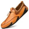 New style slip-on trendy British casual leather shoes