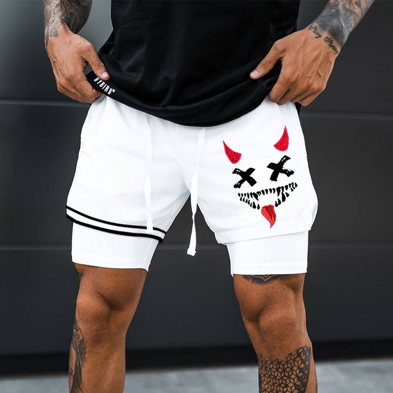 Men's Smiley Shorts Performance Shorts