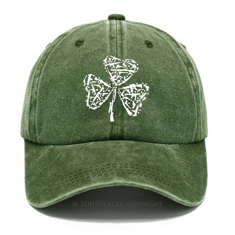St. Patrick's Day Gun Clover Print Hats