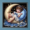 uk.everydayedeals Diamond Painting - Full Round - Moon Pajama Girl(40*40cm)