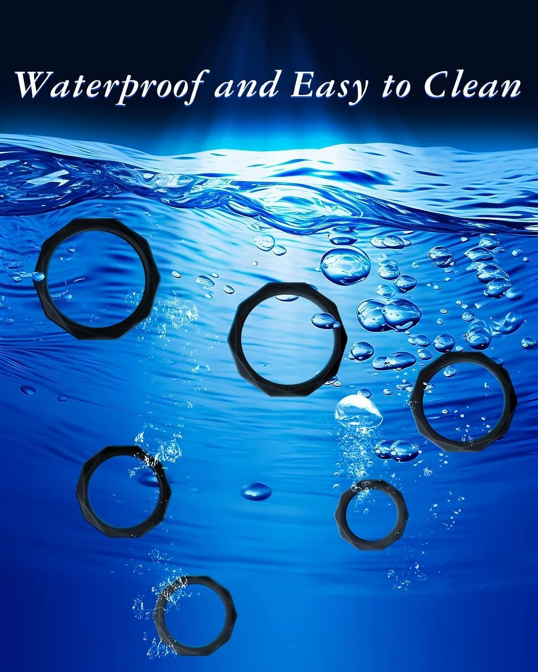 Veyno &ndash; 6-size Silicone Cock Ring Set For Men | Durable Stretch Delay Rings To Boost Stamina And Hardness