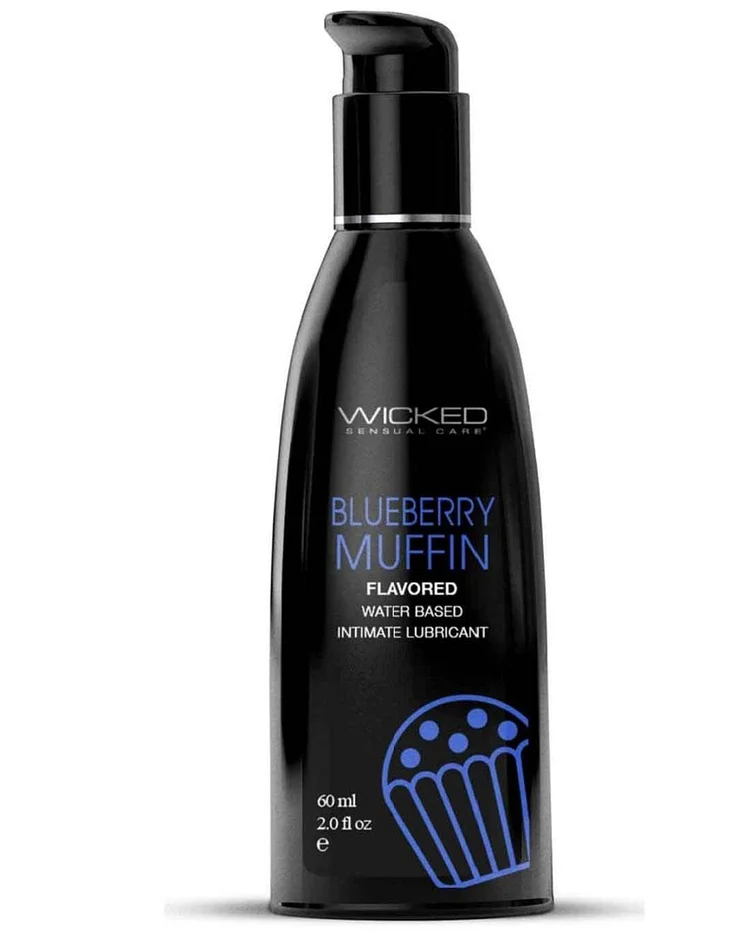 Pornhint Wicked Aqua Blueberry Muffin Flavored Water Based Lubricant 2 OZ