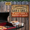 Nom personnalis&eacute;&nbsp;: grilling bar & grill - Panneaux en &eacute;tain m&eacute;tallique