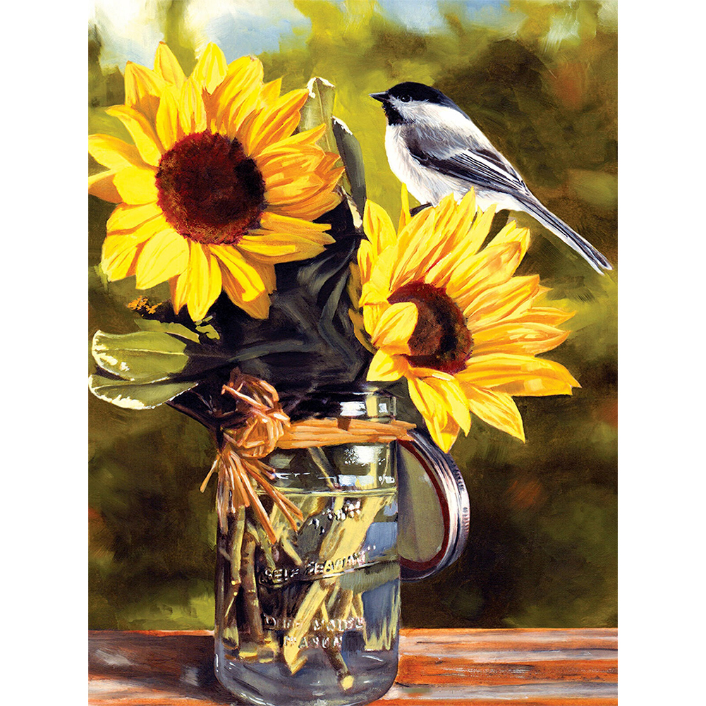 

Sunflower Bird - Round Drill Diamond Painting - 30*40CM, 501 Original