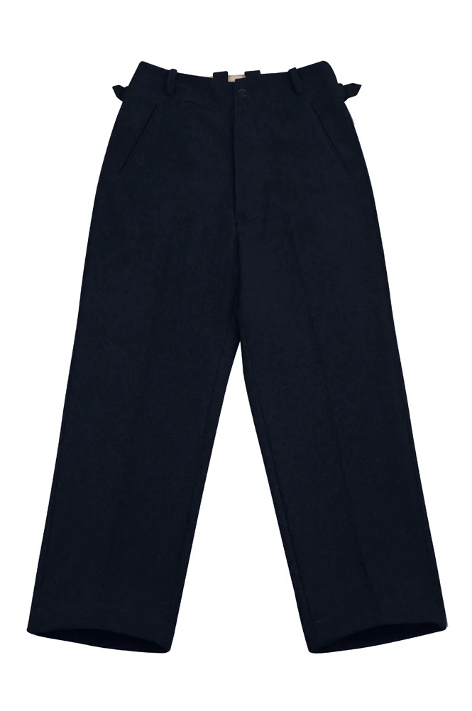   Kriegsmarine German Officer General Navy Blue Wool Straight Trousers German-Uniform
