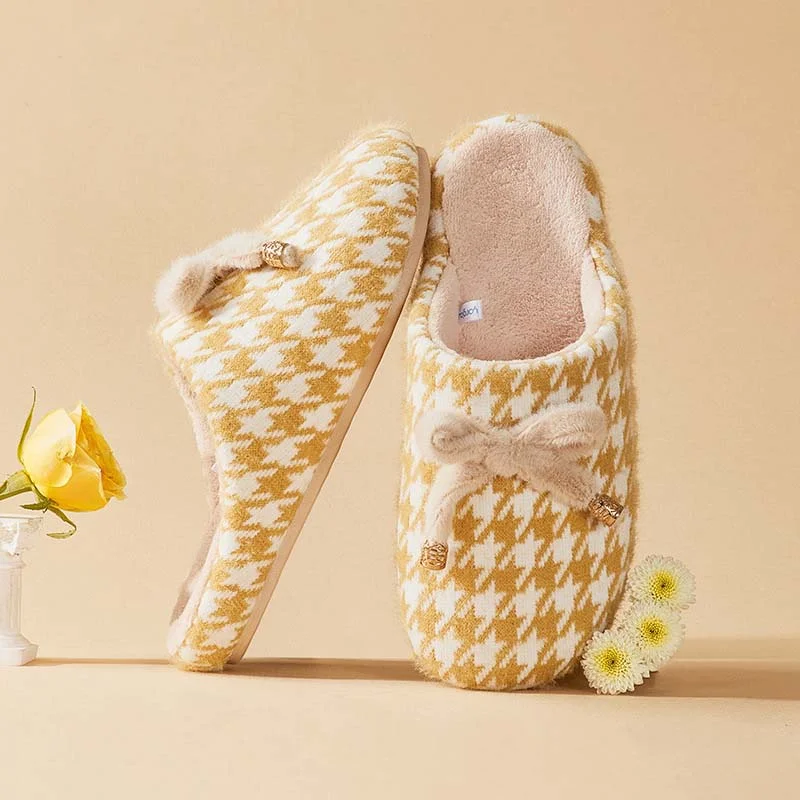 Letclo™  New Indoor Non-slip Plus Velvet Warm Couple Soft-soled Cotton Slippers letclo Letclo