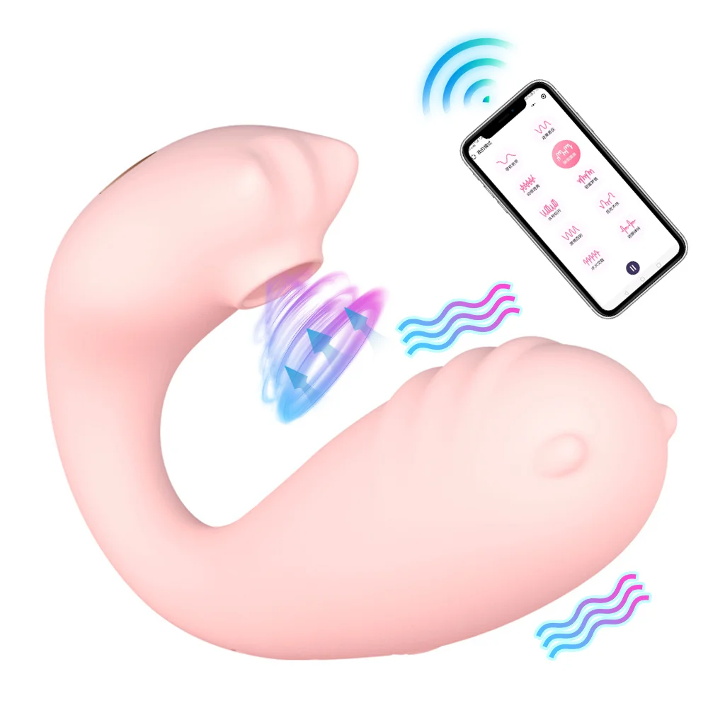 App Remote Control Sucking Clit Invisible Panty Vibrator - Rose Toy