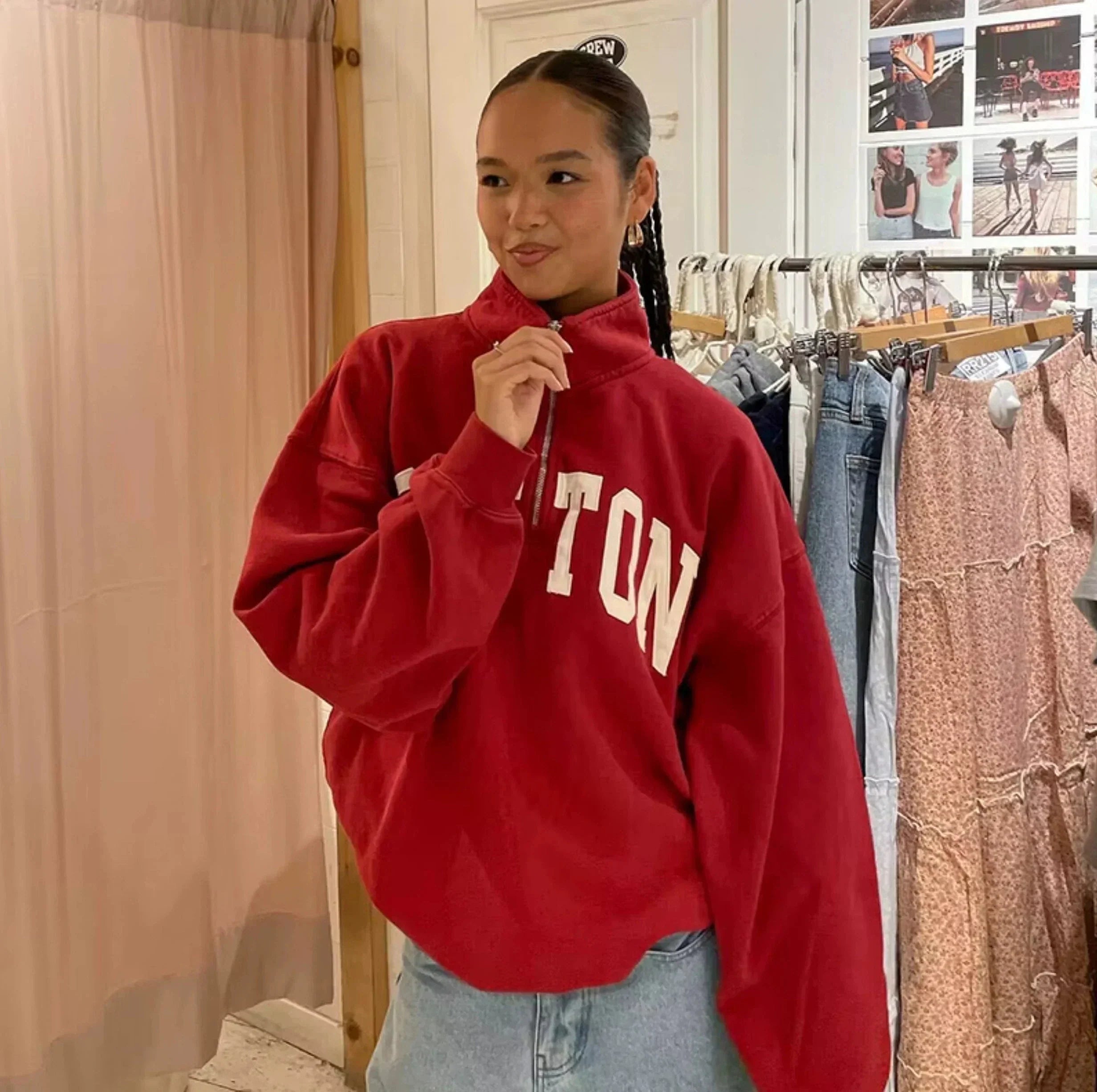 OLCooL 2024 Fall Fashion Boston Oversize Sweatshirt olcool