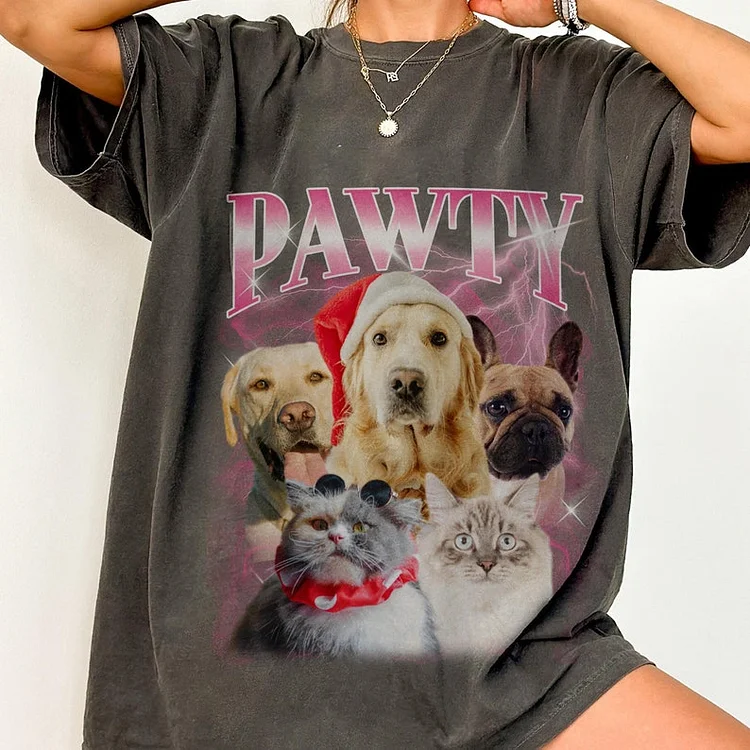 Custom Pet Vintage Shirt, Custom Pet Face Retro 90's Graphic T-Shirt Sweatshirt Hoodie