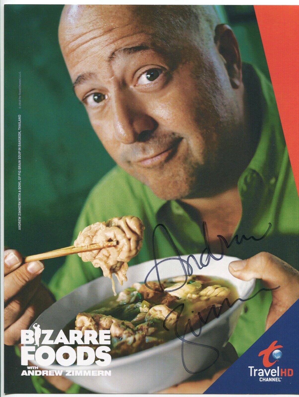 Andrew Zimmern Signed Photo Poster painting Autographed Signature Critic Bizarre Foods Chef