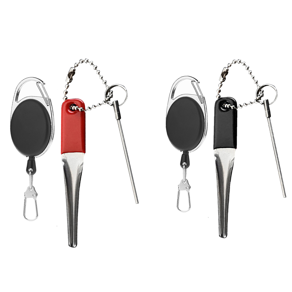 

Fly Fishing Retractor Extractor Retractable Keychain Reel Badge Clip Holder, Black, 501 Original