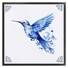 Blue And White Porcelain Hummingbird-11CT Stamped Cross Stitch 40*40cm
