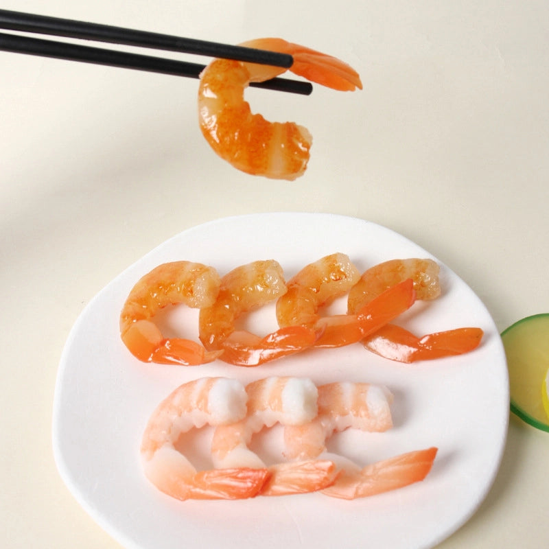PVC Simulation Shrimp Model Film And Television Shooting Props Restaurant Sample Decoration Fun Simulation Food Shrimp Tail