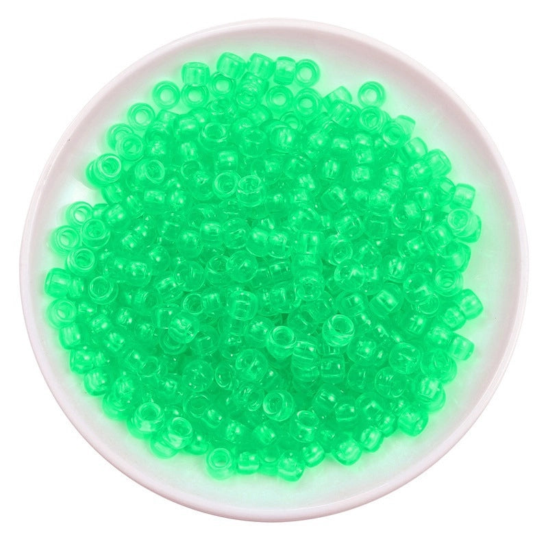 Acrylic Large Hole Barrel Beads 9*6mm Pony Beads Woven Handmade Diy Hand String Jewelry Accessories Beads Loose Beads