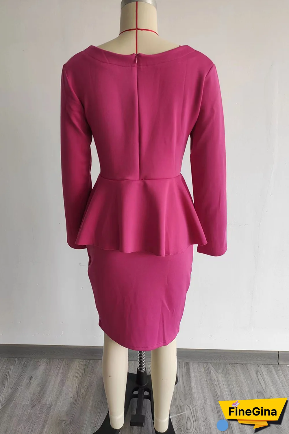 Khaki Street Print Flounce V Neck Long Sleeve Two Pieces