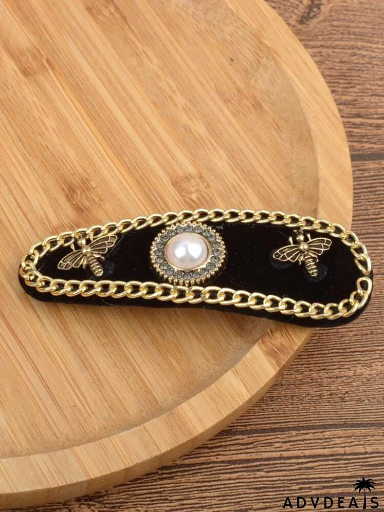 Bee & Chain Decor Hair Clip