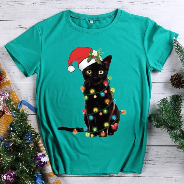 Christmas cat  T-shirt Tee -607372