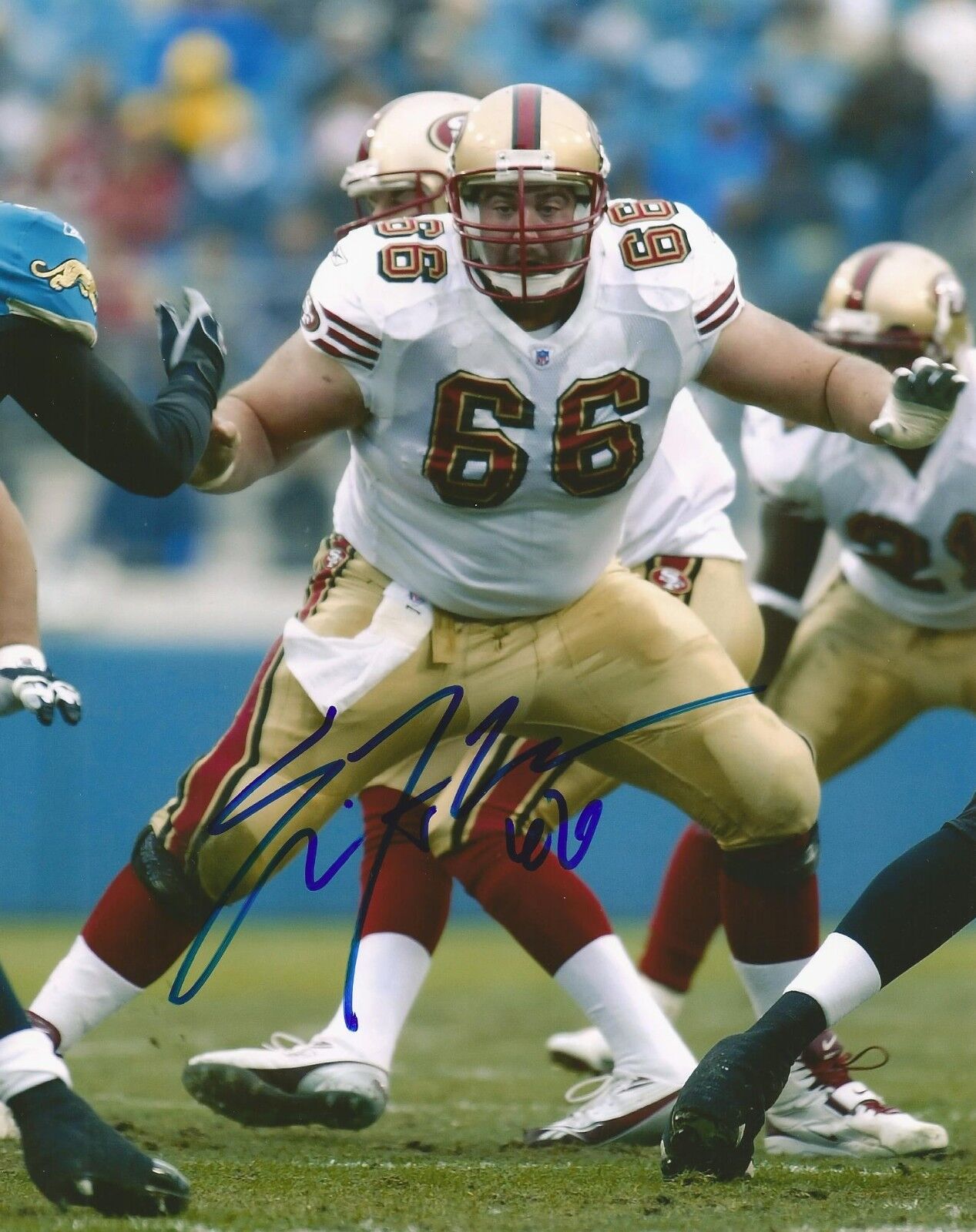 ERIC HEITMANN SIGNED SAN FRANCISCO 49ers 8x10 Photo Poster painting w/COA