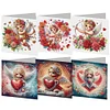 6Pcs Valentines Day Diamond Painting Greeting Card