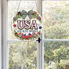 4Pcs Diamond Painting 250th Anniversary of the US Window Pendants Suncatcher Hanging Kits for Home Porch Farmhouse